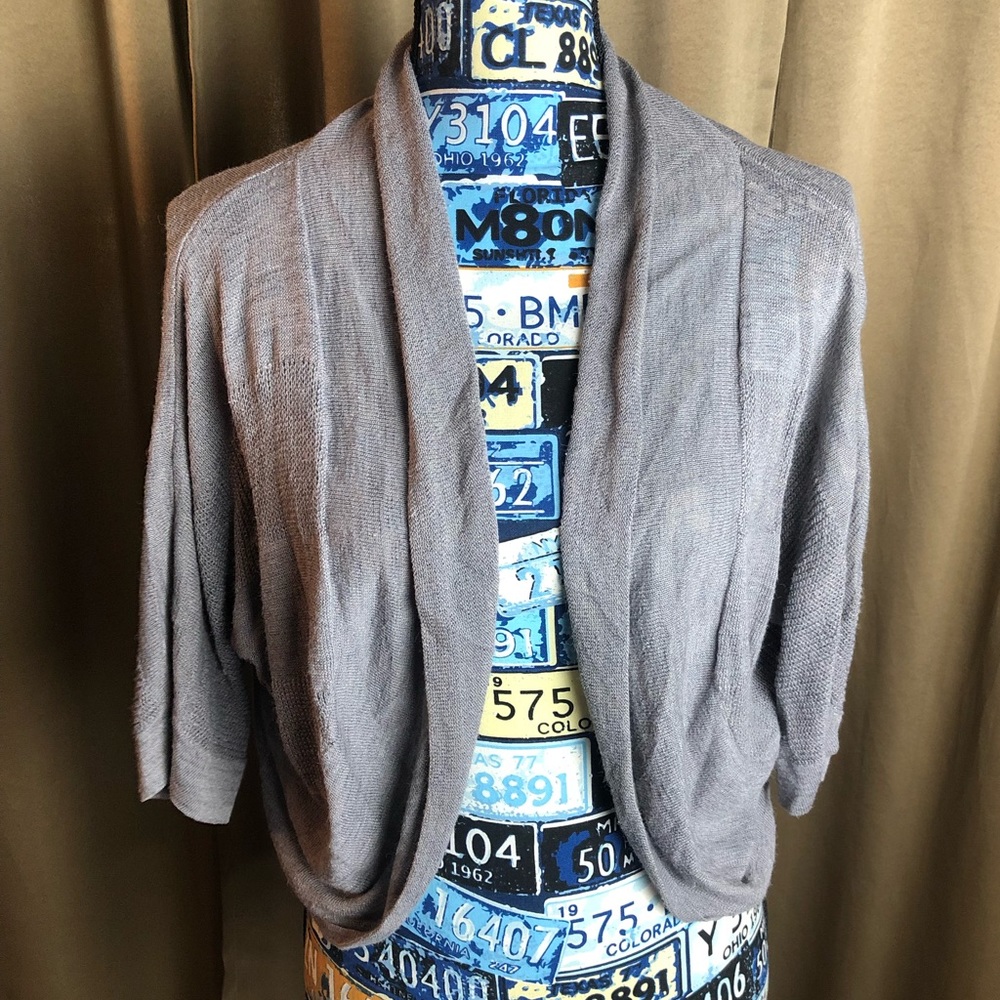Mudd 3/4 Sleeve Knit Cropped Cardigan Sweater